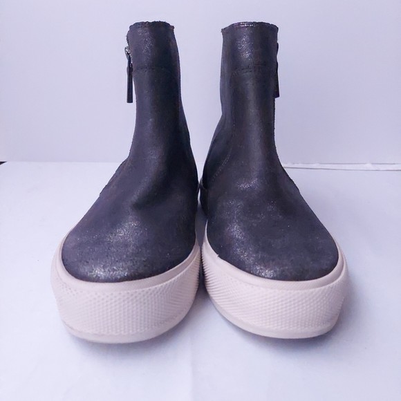 Frye Gia Lug Zip Black Shimmer Bootie Women's Sz 9.5 - Picture 2 of 16